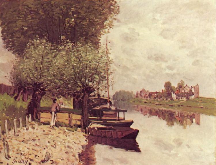 Alfred Sisley The Seine at Bougival oil painting image
